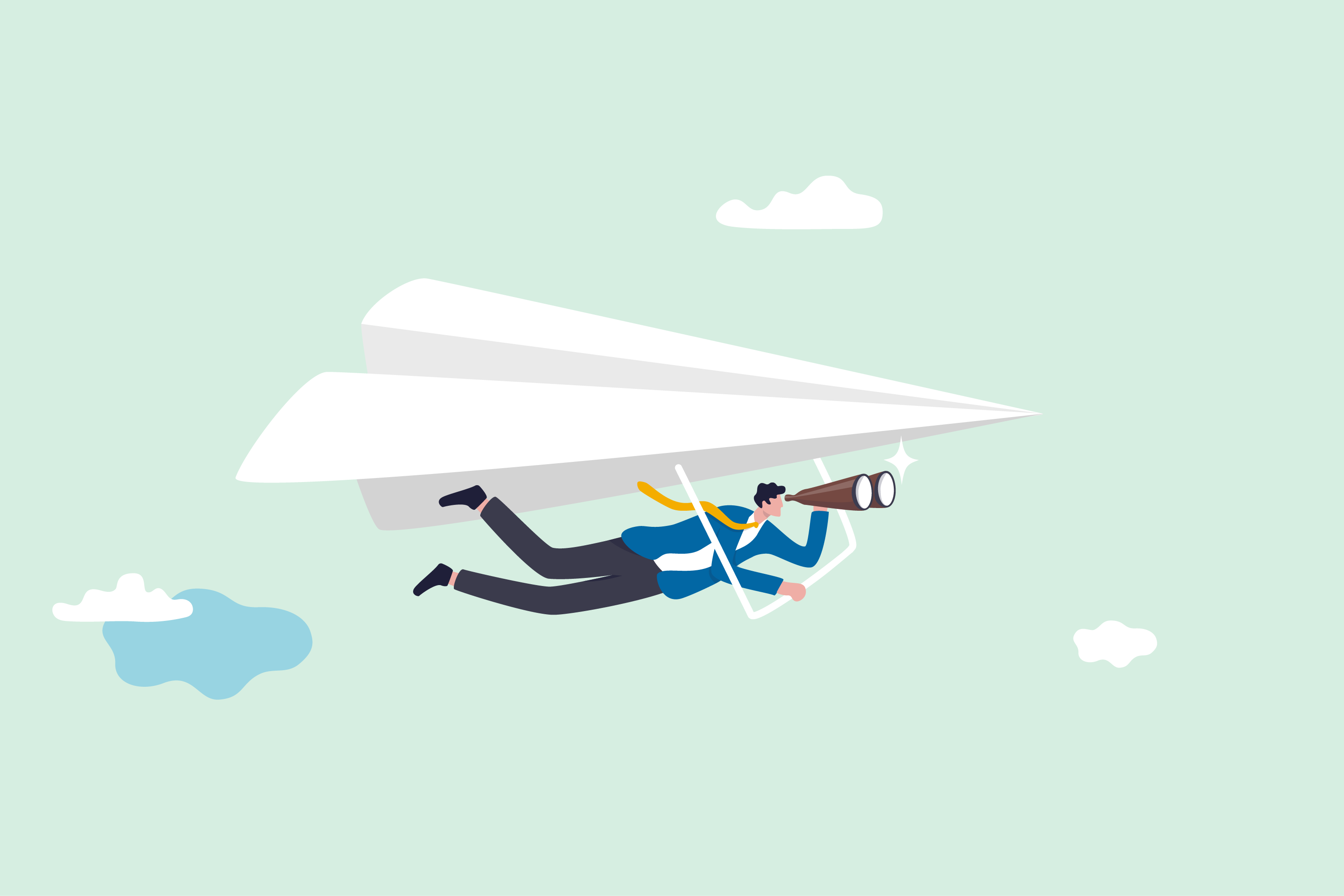 Illustration Papierflieger (adobe.stock.com - Nuthawut)