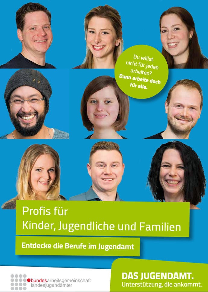 Broschüre Profis für Kinder Jugendliche und Familien - Entdecke die Berufe im Jugendamt