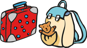 Gepäck von Kindern